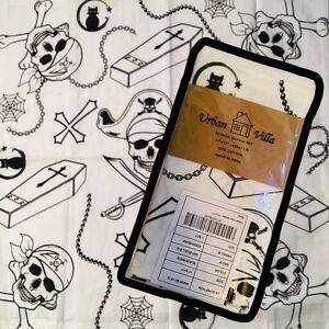 Urban Villa 12 Pack Black White Skull Napkins 17” x 17”